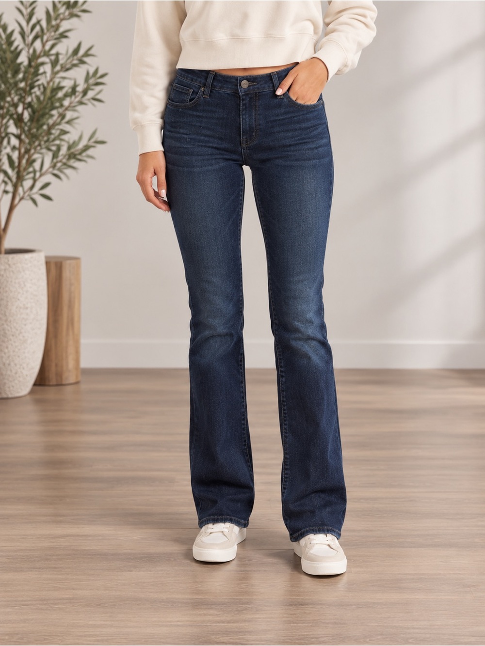 7 For All Mankind Dark Blue Flare Jeans